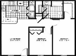 Myrtle - Two Bedroom / One Bath - 930 Sq. Ft.*